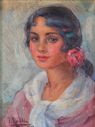 Porträt einer Frau von Joaquín Sorolla